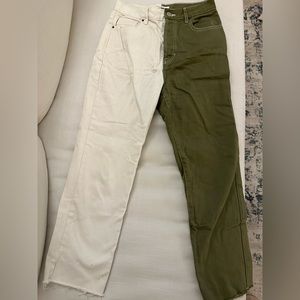 Pacsun 2 toned wide leg jeans